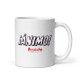 Taza blanca brillante ¡ÁNIMO!