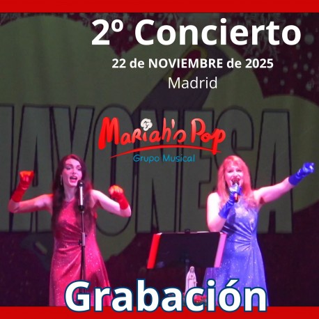 Grabación oficial del segundo concierto de Mariah’s Pop