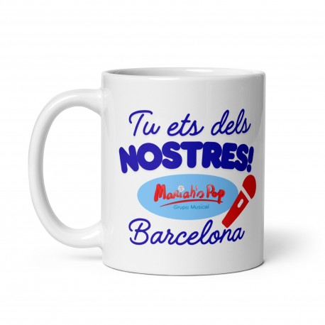 Taza blanca brillante